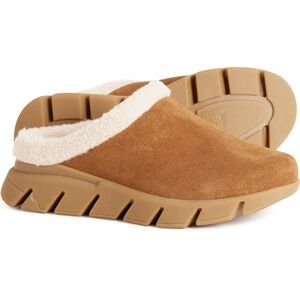 New MIA Limited Edition Aric Shearling Lined Suede Clog Tan Women's Size 9